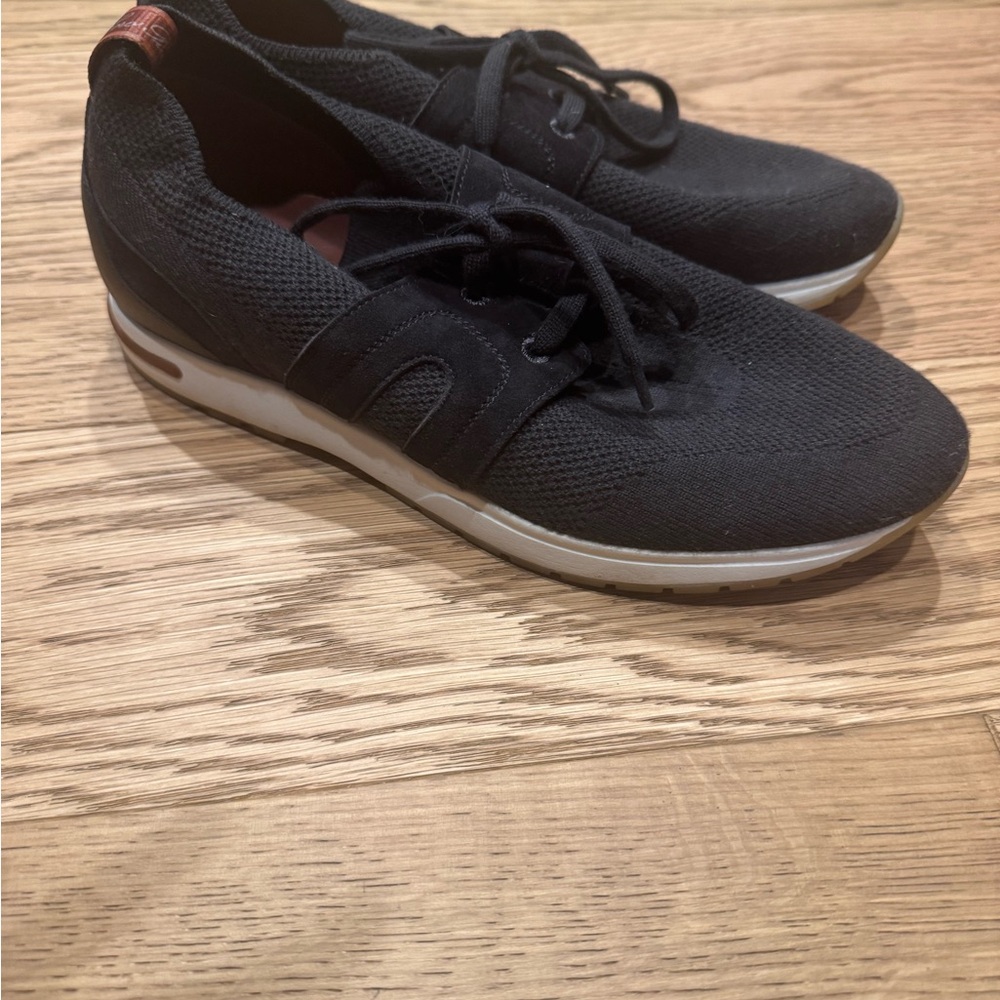 Loro Piana Black Knit Sneakers